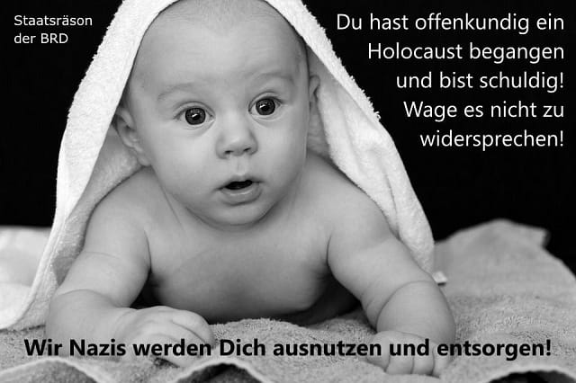 Unschuldiges Baby, das wegen dem Holocaust bestraft wird!